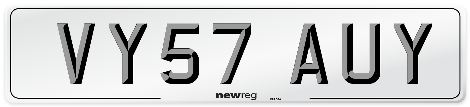 VY57 AUY Number Plate from New Reg